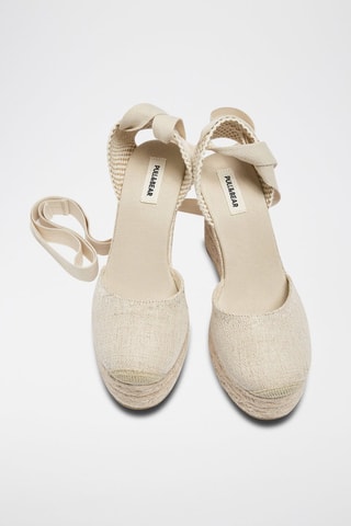 Espadrilles met Sleehak - Beige
