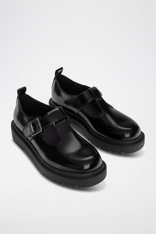 Platform gelakte Mary Janes - Zwart