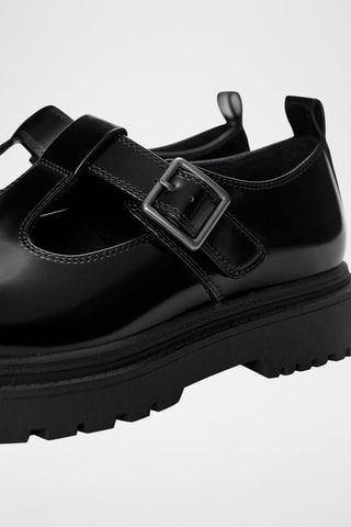 Platform gelakte Mary Janes - Zwart