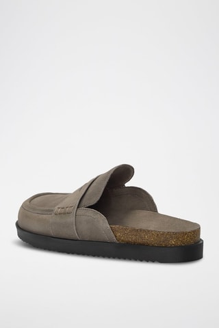 Sabot in pelle scamosciata - Taupe