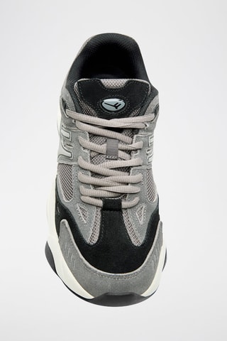 Leren Platform Sneakers - Grijs