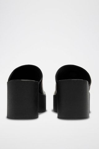 Muiltjes met Sleehak - Zwart