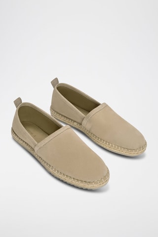 Leren Espadrilles Beige