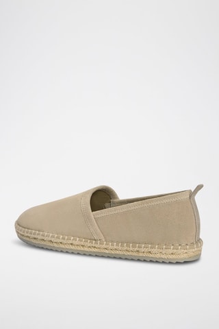 Leren Espadrilles Beige