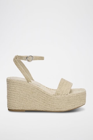 Sandales compensées - Beige