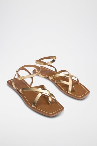 Leren Sandalen - Goudkleurig