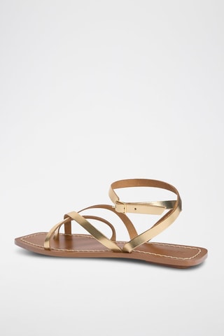 Leren Sandalen - Goudkleurig