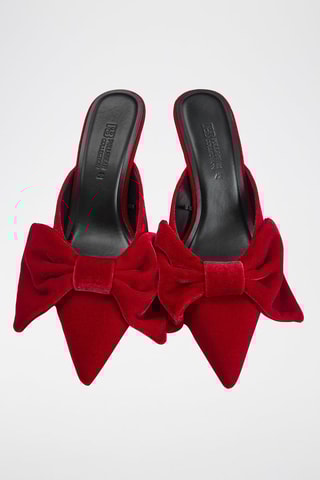 Muiltjes met hak - Rood