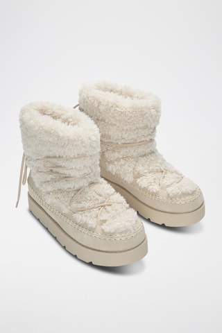 Gevoerde snowboots. Beige