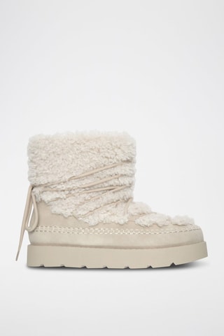 Gevoerde snowboots. Beige