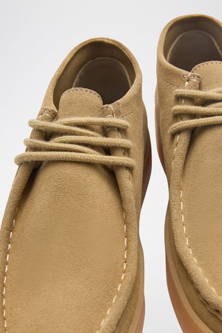 Leren Enkellaarzen - Beige