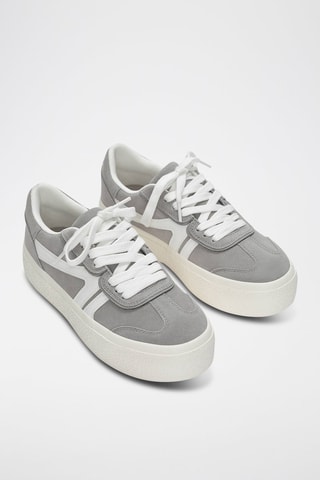 Nubuck Platform Sneakers - Grijs