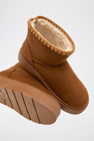 Gevoerde Enkellaarzen - Lichtbruin