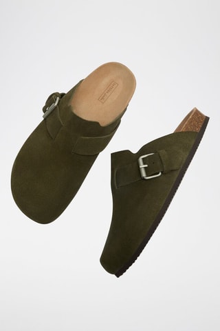 Nubuck Clogs - Kaki