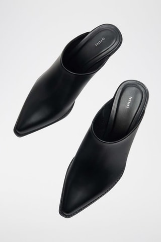 Muiltjes met hak - Zwart