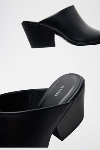 Muiltjes met hak - Zwart