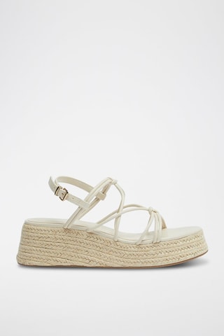 Sandalen met Sleehak - Ecru