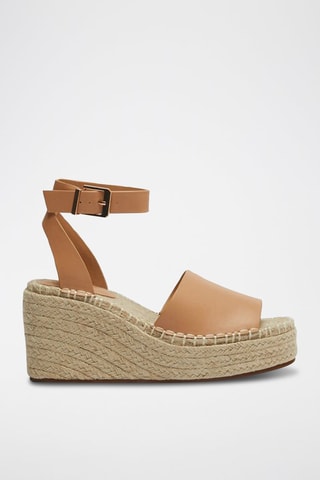 Sandalen met Sleehak - Bruin