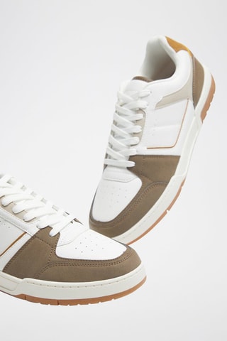Sneakers - Kaki en Wit