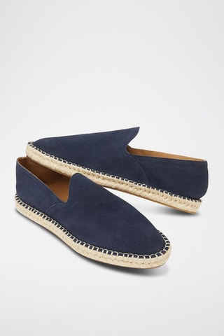 Nubuck Espadrilles - Marineblauw