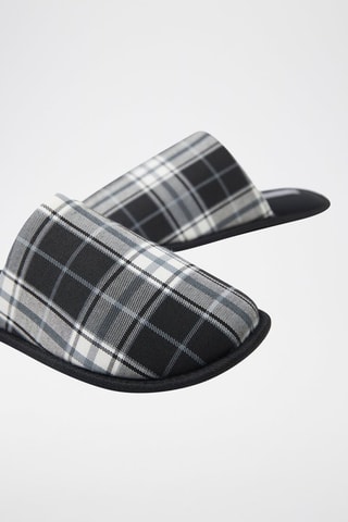 Pantoffels- Zwart en wit