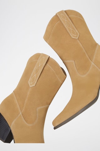 Nubuck Enkellaarzen - Camel