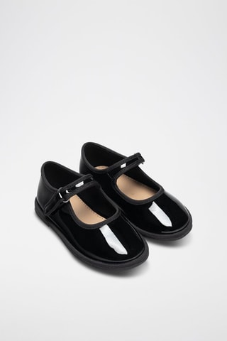 Gelakte Mary Janes - Zwart