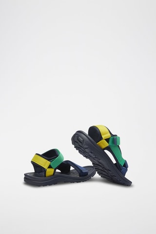 2 Sandalen - beige en donkerblauw