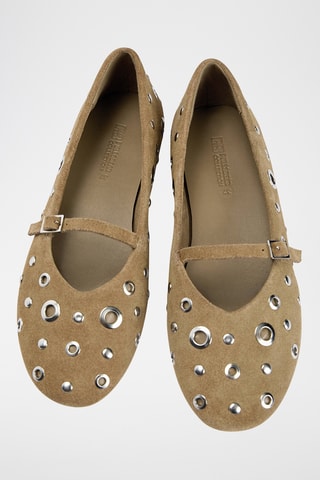 Nubuck Mary Janes - Lichtbruin