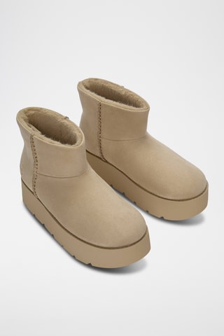 Bottines fourrées - Ecru