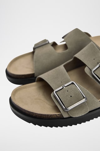 Nubuck Muiltjes - Kaki