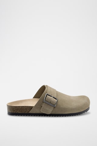 Nubuck Clogs - Taupe