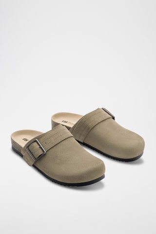 Nubuck Clogs - Taupe