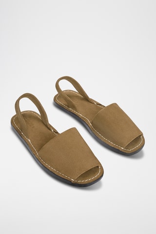 Sandales avarca en nubuck - Marron