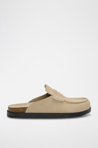 Nubuck Muiltjes - Ecru