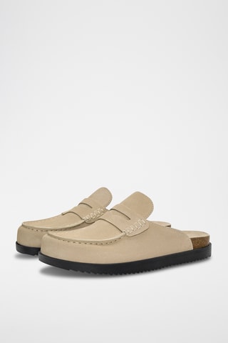 Nubuck Muiltjes - Ecru