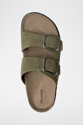 Mules en nubuck - Kaki