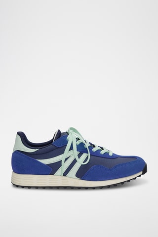 Nubuck Sneakers - Marineblauw en Zeegroen