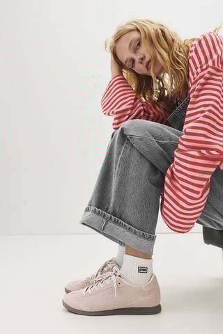 Nubuck Sneakers - Poederroze