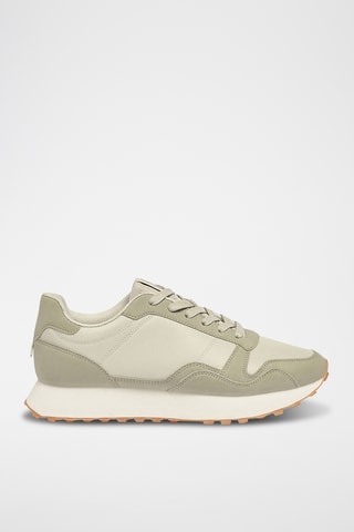 Sneakers - Ecru en Zeegroen