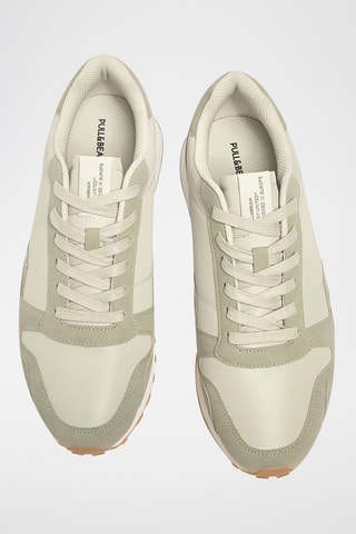 Sneakers - Ecru en Zeegroen