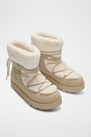 Après-ski fourrés - Beige et écru