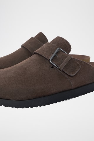Nubuck Clogs - Donkerbruin