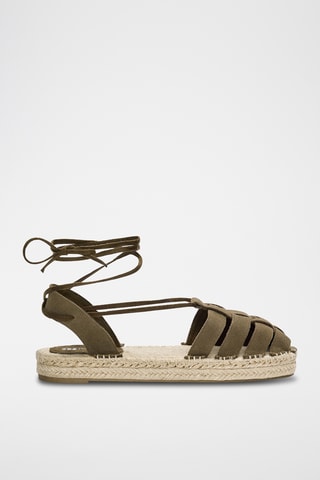 Nubuck Sandalen - Kaki
