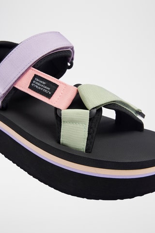 Platform Sandalen - Paars en Groen