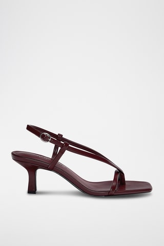 Sandalen met Hak - Bordeauxrood