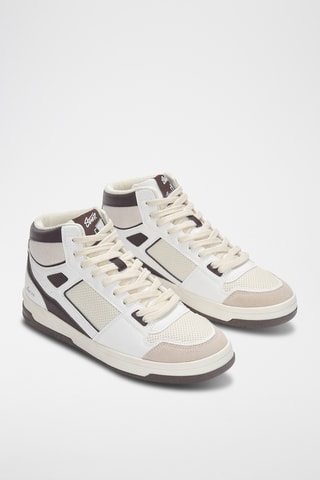 Hoge Sneakers - Wit en Bruin