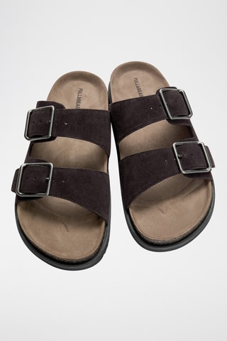 Mules en nubuck - Marron foncé