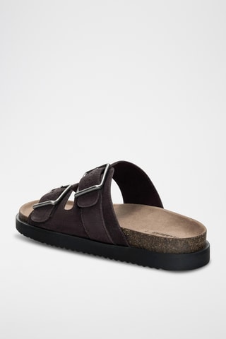 Mules en nubuck - Marron foncé