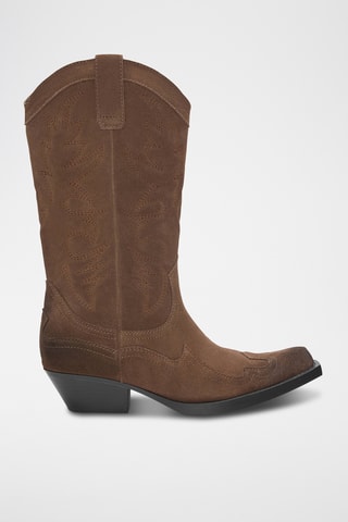 Nubuck Enkellaarzen - Bruin